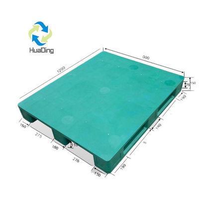 6T Static Load Four Way Entry Flat Plastic Pallets for Heavy Duty Warehouse Storage
