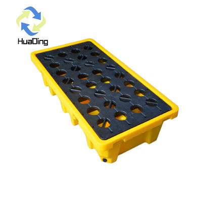 Plastic HUADING Rotational Molding Spill Pallet 4 Drum Oil Drum Pallet with 4-Way Entry Type