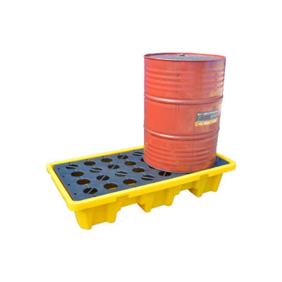 Plastic HUADING Rotational Molding Spill Pallet 4 Drum Oil Drum Pallet with 4-Way Entry Type