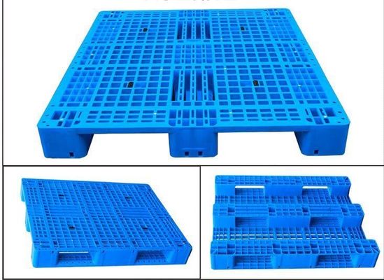 Dynamic Load 1.5T Fumigated Plastic Pallet for Concrete Block Suppliers in 4-Way Entry