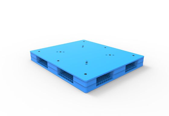 Single Faced Style Customized Color HDPE Heavy Duty 4-Way Plastic Pallets for Warehouse Storage