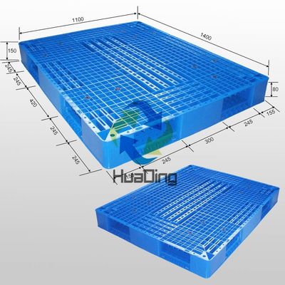 1400x1100x150mm HDPE Floor Stacking Pallet for Double Faced Euro Pallet in Warehouse
