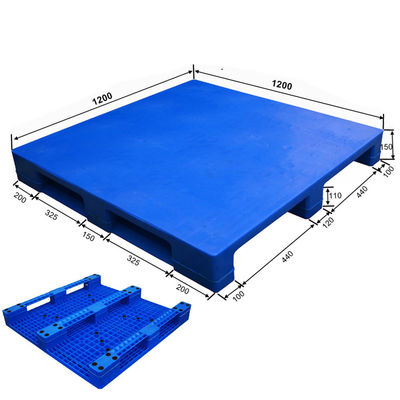 L1200*W1000*H150 mm Single Faced Plastic Pallet for White Surplus Storage Performance