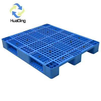 Blue/green Metal Reinforcement Euro Single Side Plastic Pallet for Warehouse Racking