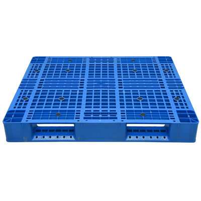 Blue/green Metal Reinforcement Euro Single Side Plastic Pallet for Warehouse Racking