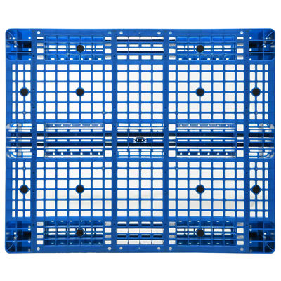 Blue/green Metal Reinforcement Euro Single Side Plastic Pallet for Warehouse Racking
