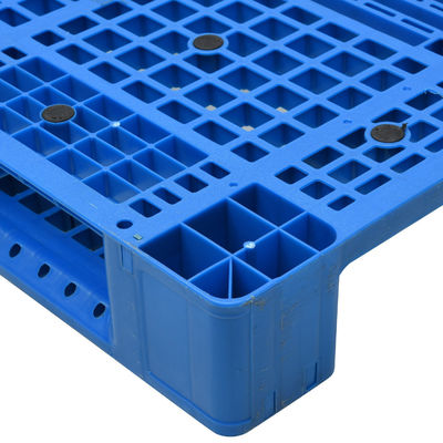 Blue/green Metal Reinforcement Euro Single Side Plastic Pallet for Warehouse Racking