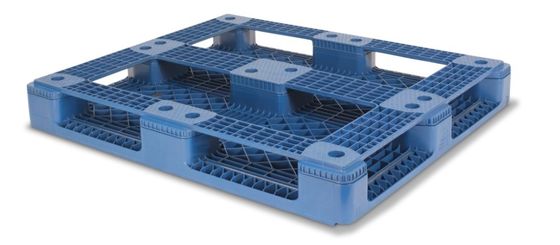 Single Faced 1200*1000mm 48"X40" 3 Runners Plastic Pallet for Beer and Glass Bottles