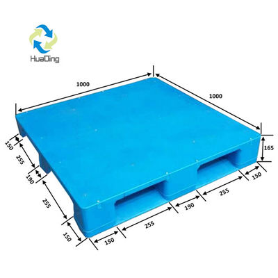 HUADING ISO 9001/14001 Single Face Steel Euro Reinforced HDPE Plastic Pallet Industry