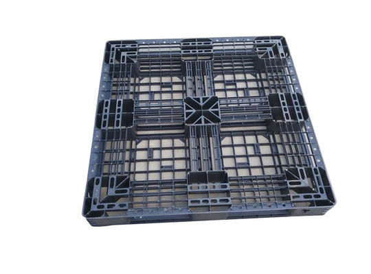 LOGO PRINT Customized Color 1100*1100 Black Euro Grid Deck Plastic Pallet for Storage