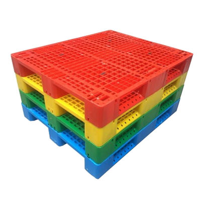HUADING 1T Heavy Duty Double Face Plastic Pallet for 4-Way Entry in Racking System