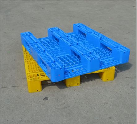 HUADING 1T Heavy Duty Double Face Plastic Pallet for 4-Way Entry in Racking System