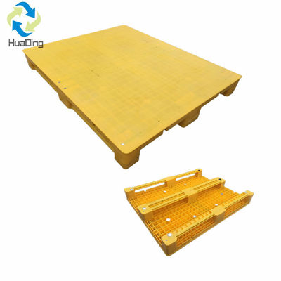 Single Faced HDPE HUADING 1250*1000mm Hygienic Plastic Pallet for Solid Top Rack