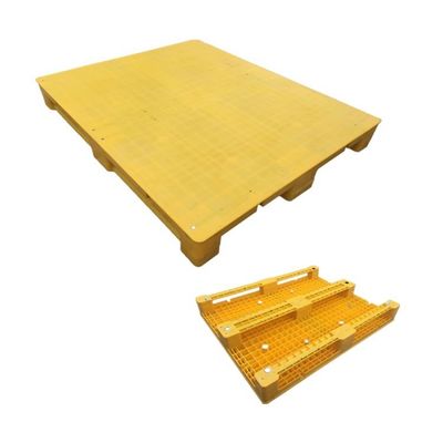 Single Faced HDPE HUADING 1250*1000mm Hygienic Plastic Pallet for Solid Top Rack