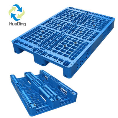 Dynamic Load 1.5T HUADING 1210 Size Blow Molding Plastic Pallet for Industrial Packaging