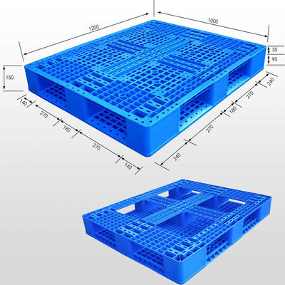 Antislip HUADING 1100*1100mm Open Decks Plastic Pallet for Warehouse Storage 4-Way Entry Type
