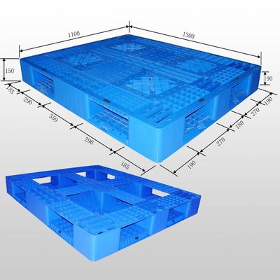 Antislip HUADING 1100*1100mm Open Decks Plastic Pallet for Warehouse Storage 4-Way Entry Type