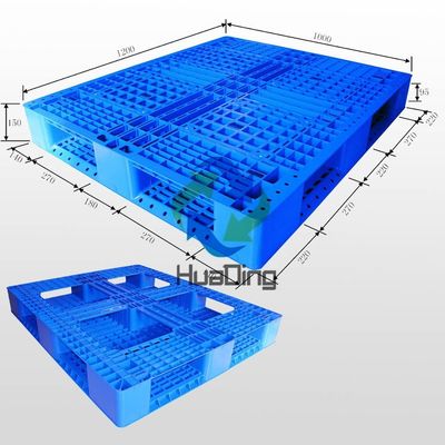 Antislip HUADING 1100*1100mm Open Decks Plastic Pallet for Warehouse Storage 4-Way Entry Type