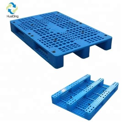 Dynamic Load 2T HUADING Heavy Duty 1200*800 4 Four Way Entry Single Face Grid 3 Runner Plastic Pallet