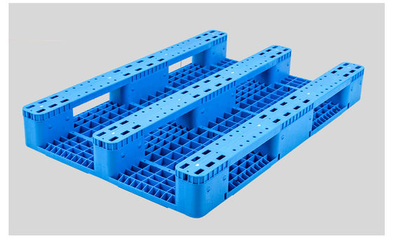 1200*1000mm 3 Skids Runners Single Faced Plastic Pallet for Other Racking System 1T