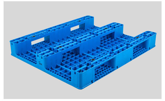 1200*1000mm 3 Skids Runners Single Faced Plastic Pallet for Other Racking System 1T