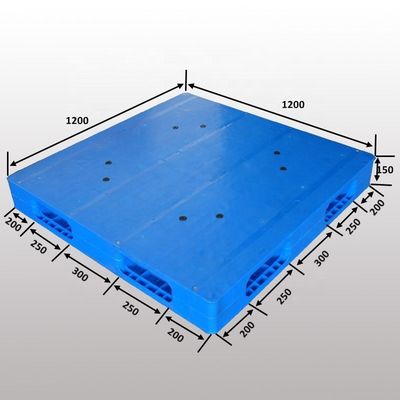 Blue HUADING 1200*1200 Double Closed Deck Plastic Pallet with 100% Virgin HDPE Material