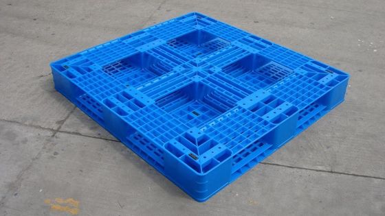 Single Faced Euro Type Plastic Pallet with Open Deck and 6 Runners Customizable Color