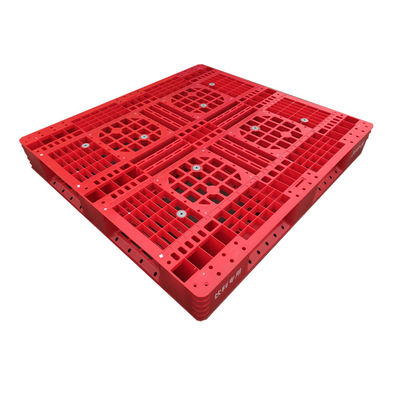 Single Faced Euro Type Plastic Pallet with Open Deck and 6 Runners Customizable Color