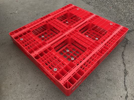 Single Faced Euro Type Plastic Pallet with Open Deck and 6 Runners Customizable Color