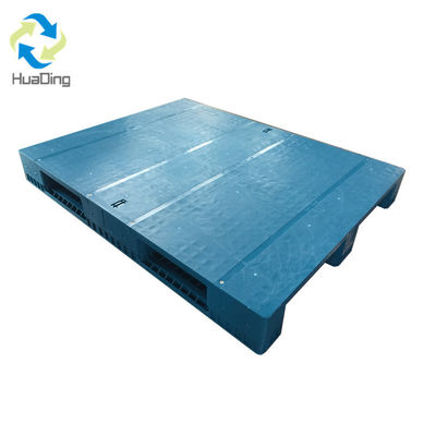 Customized HUADING Cold Storage Flat Close Deck HDPE or PP Single-Faced 3 Runners Euro Plastic Pallet for Rack