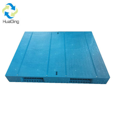 Customized HUADING Cold Storage Flat Close Deck HDPE or PP Single-Faced 3 Runners Euro Plastic Pallet for Rack