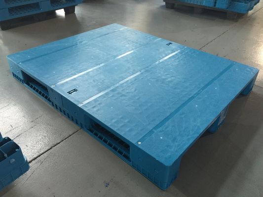 Customized HUADING Cold Storage Flat Close Deck HDPE or PP Single-Faced 3 Runners Euro Plastic Pallet for Rack