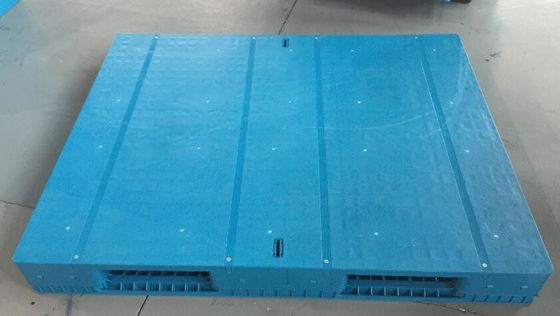 Customized HUADING Cold Storage Flat Close Deck HDPE or PP Single-Faced 3 Runners Euro Plastic Pallet for Rack