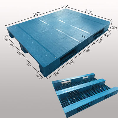 Customized HUADING Cold Storage Flat Close Deck HDPE or PP Single-Faced 3 Runners Euro Plastic Pallet for Rack
