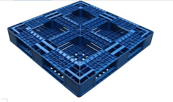 Single Faced Style 4-Way Entry Type Plastic Pallet for Durable in Shipping Warehouse