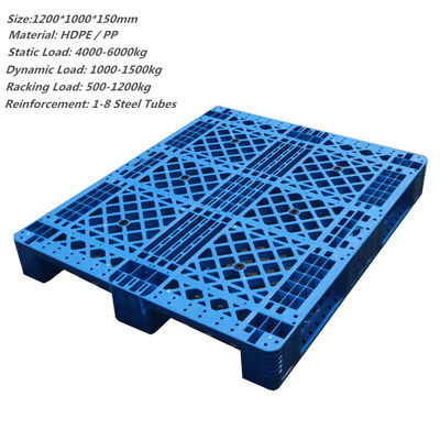 1.2T Heavy-Duty Recycled Plastic Pallet Single Faced 4-Way Industry Pallet for Storage