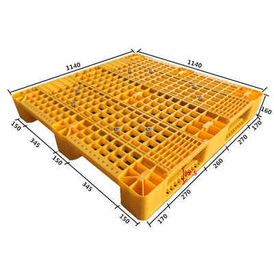 Single Faced Style 1140*1140 Mesh Deck Racking Plastic Pallet for Heavy-Duty Storage