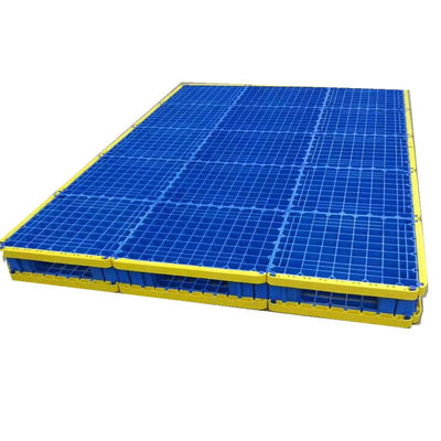 Antislip HUADING Double-Face Grid Plastic Pallet for Warehouse Storage 4-Way Entry Type