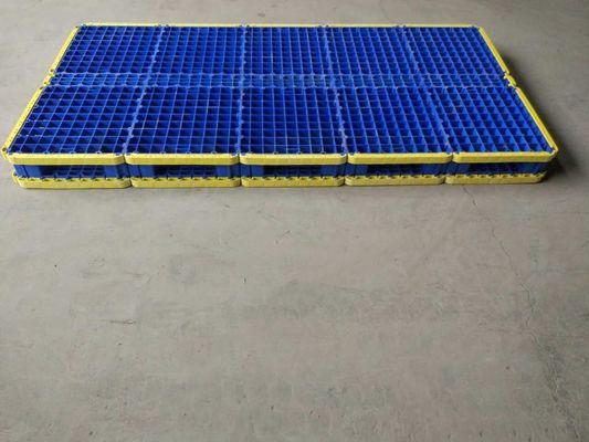 Antislip HUADING Double-Face Grid Plastic Pallet for Warehouse Storage 4-Way Entry Type