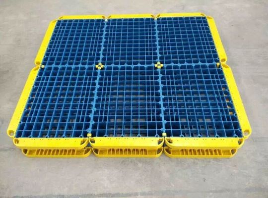 Antislip HUADING Double-Face Grid Plastic Pallet for Warehouse Storage 4-Way Entry Type