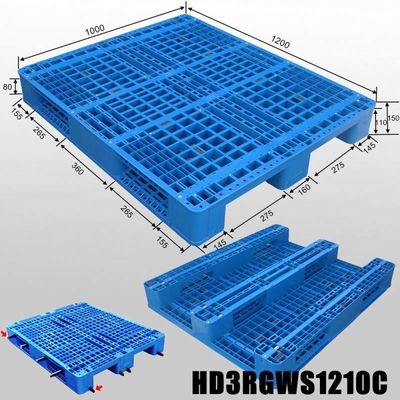 HUADING Grid Single Side Plastic Pallet for Racking Entry Type 4-Way L1200*W1000*H150 mm
