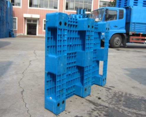 1200*1000 Plastic Pallets for Racking System 1.5T Load Capacity HUADING Anti-Slip
