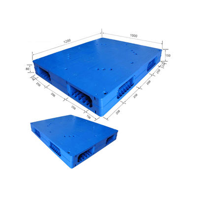HUADING 1200*1000 Euro Heavy Duty Double Face Plastic Pallet with Sides Entry Type 4-Way