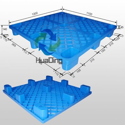 HUADING Certified Plastic Pallet Durable and Heavy Duty for Racking L1200*W1100*H140 mm
