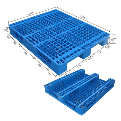 HUADING 1200*1000 Heavy Duty Steel Reinforced Euro HDPE Plastic Pallet for Industrial