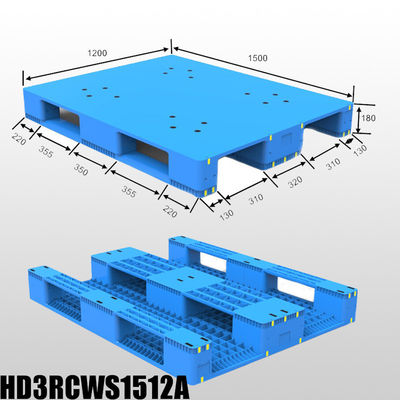 Custom Blue Hard Plastic Pallet with Labeling Options and 6T Static Load by HUADING