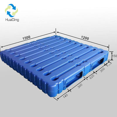 Versatile Double Deck Plastic Pallet with 1.5T Dynamic Load and 4-Way Entry Type