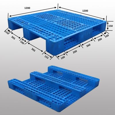 Single Faced Style HDPE Plastic Pallets HD3RGNS1212A for Heavy Duty Storage Solutions