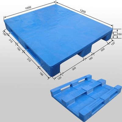 HUADING Smooth Solid Anti-Strip Plastic Pallet for Food Industry L1200*W1000*H150 mm