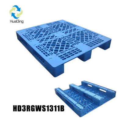 Durable HDPE 1300*1100 Large Single Face Plastic Pallet for Heavy Load Transportation